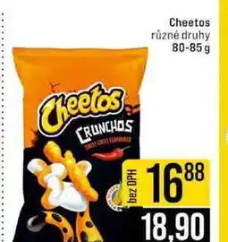 Jip Cheetos různé druhy nabídka