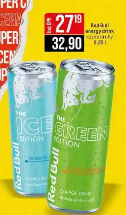 Jip Red Bull energy drink různé druhy nabídka