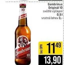 Jip Gambrinus Originál 10 světlé výčepní nabídka