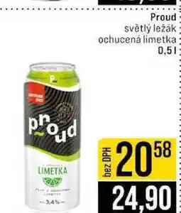 Jip Proud světlý ležák ochucená limetka nabídka