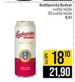 Jip Budějovický Budvar světlý ležák 33 světlý ležák nabídka
