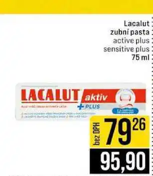 Jip Lacalut zubní pasta active plus sensitive plus nabídka