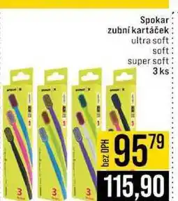 Jip Spokar zubní kartáček ultra soft soft super soft 3 ks nabídka