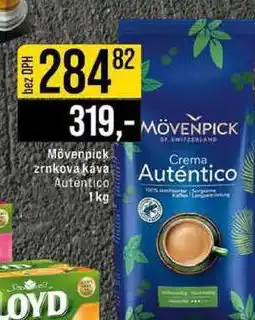Jip Mövenpick zrnková káva Autentico nabídka