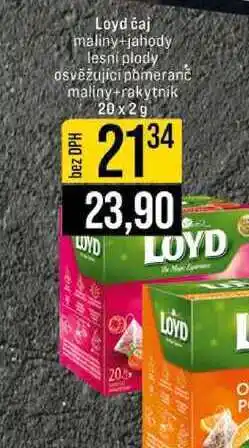 Jip Loyd čaj maliny+jahody lesni plody osvěžující pomeranč maliny+rakytník 20 x2g nabídka