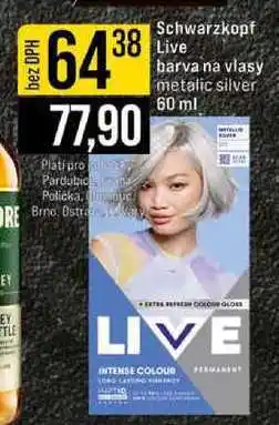 Jip Schwarzkopf Live barva na vlasy metalic silver nabídka