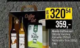 Jip Monin Coffee set Monin Vanilka Karamel nabídka