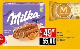 Jip Milka nanuk chocolate pretzel nabídka
