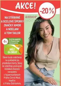 Globus Na stříbrné a ocelové šperky značky Amor a Noelani a Tom tailor nabídka