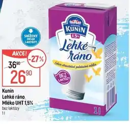 Globus Kunín Lehké ráno Mléko UHT 1,5% nabídka