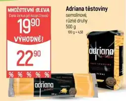 Globus Adriana těstoviny nabídka