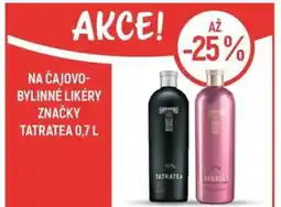 Globus Na čajovo- bylinné likéry značky Tatratea nabídka