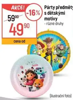 Globus Párty předměty s dětskými motivy nabídka