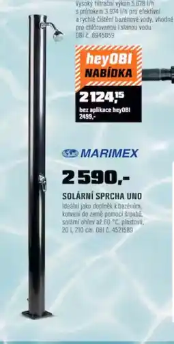 OBI Marimex solární sprcha uno nabídka