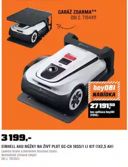 OBI Einhell aku nůžky na živý plot gc-ch 1855/1 li kit (1x2,5 ah) nabídka