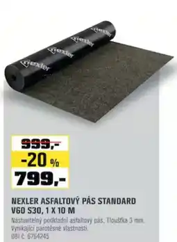 OBI Nexler asfaltový pás standard v60 s30, 1 x 10 m nabídka