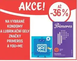 Globus Na vybrané kondomy a lubrikační gely značky Primeros a You+Me nabídka