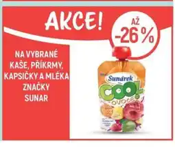 Globus Na vybrané kaše, příkrmy, kapsičky a mléka značky Sunar nabídka