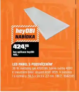 OBI Led panel s podsvícením' nabídka