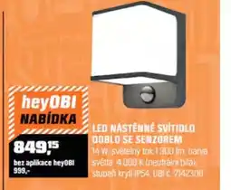 OBI Led nástěnné svítidlo doblo se senzorem nabídka