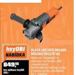 OBI Black+decker úhlová bruska beg220-qs nabídka
