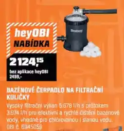 OBI Bazénové čerpadlo na filtrační kuličky nabídka