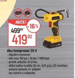 Globus Aku kompresor 20 V nabídka