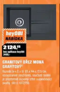 OBI Granitový dřez mona grafitový nabídka