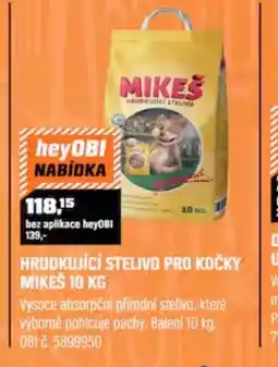 OBI Hrudkující stelivo pro kočky mikeš nabídka