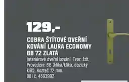 OBI Cobra štítové dveřní kování laura economy bb 72 zlatá nabídka