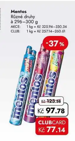 TRAVEL FREE Mentos Různé druhy à nabídka