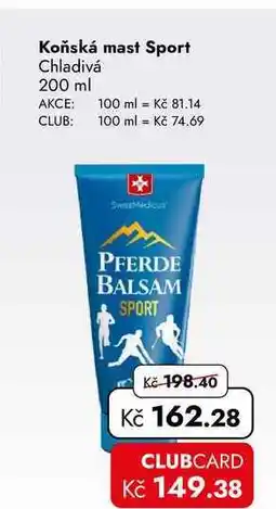 TRAVEL FREE Koňská mast Sport Chladivá nabídka
