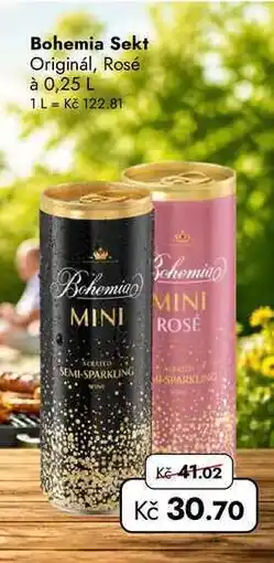 TRAVEL FREE Bohemia Sekt Originál, Rosé à 0,25 L 1 L nabídka