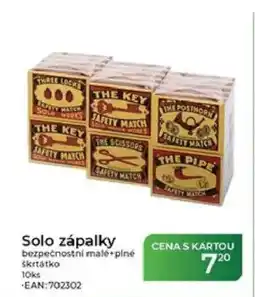 Tamda Foods Solo zápalky bezpečnostní malé plné škrtátko nabídka