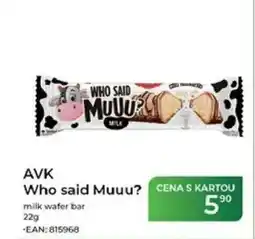 Tamda Foods AVK Who said Muuu? milk wafer bar nabídka