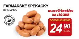 ZEMAN Farmářské špekáčky nabídka