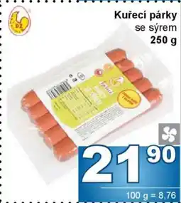 Jip Kuřecí párky se sýrem nabídka