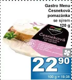 Jip Gastro menu česneková pomazánka se sýrem nabídka