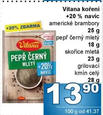 Jip Vitana koření + 20 % navíc nabídka