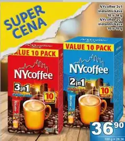 Jip NYcoffee 3v1 instantní káva 10 x 14 g / NYcoffee 2v1 instantní káva 10 x 10 g nabídka