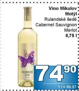 Jip Víno Mikulov Motýl nabídka