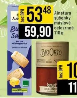Jip Alnatura sušenky máslové celozrnné 110 g nabídka