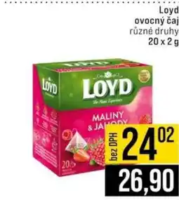 Jip LOYD Ovocný čaj nabídka