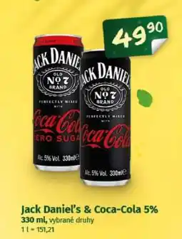 Coop Jack Daniel's & Coca cola 5% nabídka
