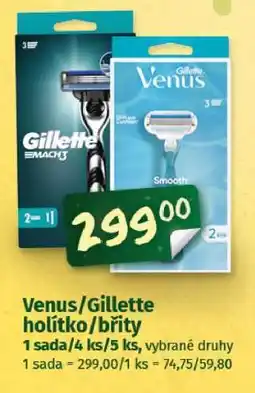 Coop Venus/Gillette holítko/břity nabídka