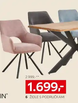 XXXLutz Židle s područkami nabídka