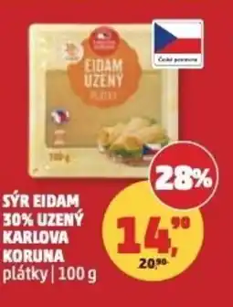Penny Market Sýr eidam 30% uzený Karlova Koruna nabídka