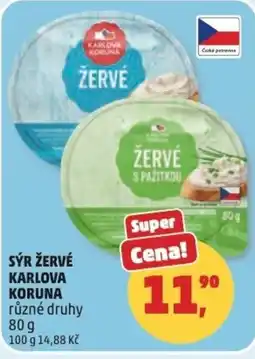 Penny Market Sýr žervé Karlova Koruna nabídka