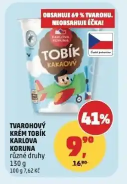 Penny Market Tvarohový krém tobík Karlova Koruna nabídka
