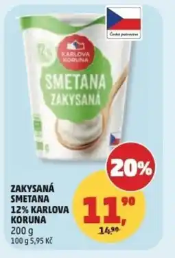Penny Market Zakysaná smetana 12% Karlova Koruna nabídka